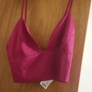 Akira bella stretch satin top